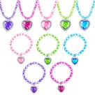 Conjunto de vestidos Princess Jewelry DSLSQD para meninas com colar e pulseira