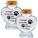 Conjunto de vidro Memorial Bottle & Ashes Urn para pêlos e cinzas de animais de estimação