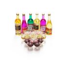 Conjunto de vinhos Odoria com acessórios de decoração de casa de bonecas em miniatura