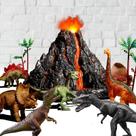 Conjunto de vulcões de dinossauros TOYSXYIN Large com 9 bonecos de ação de 3 anos ou mais