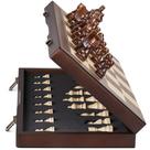 Conjunto de xadrez AMEROUS Magnetic Wooden 15" para adultos e crianças