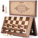 Conjunto de xadrez AMEROUS Magnetic Wooden 38cm com 2 rainhas extras