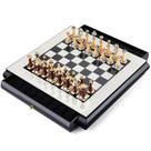 Conjunto de xadrez AMEROUS, tabuleiro de madeira de 40 cm com gavetas de armazenamento