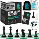 Conjunto de xadrez Chess Geeks, tamanho de torneio com peso triplo