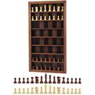 Conjunto de xadrez de jogo de tabuleiro montado na parede Wahartoly Wooden Burnt