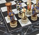 Conjunto de xadrez HPL Medieval Times Crusades King Richard 32 peças