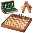 Conjunto de xadrez INTAJ Magnetic Wooden, placa de viagem dobrável de 25 cm