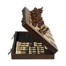 Conjunto De Xadrez Magnético De Madeira De 15,47 Polegadas Com 2 Rainhas Adicionais, Tabuleiro