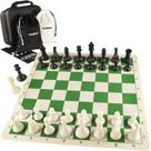 Conjunto de xadrez OUMODA 4 King Tournament com placa e estojo de silicone
