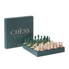 Conjunto de xadrez Printworks Classic Chess Green de madeira com acrílico