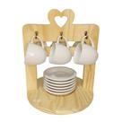 Conjunto de xicara com pires nranco Conjunto de xicara com pires nranco