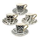Conjunto De Xicara De Café New Bone China 100Ml 4 Peças - Fullfit