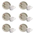 Conjunto De Xícara De Cafezinho Com Pires 06 Peças Bio Campestre Porto Brasil Conjunto De Xícara De Cafezinho Com Pires 06 Peças Bio Campestre Porto Brasil