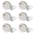 Conjunto De Xícara De Cafezinho Com Pires 06 Peças Bio Floralis Porto Brasil Conjunto De Xícara De Cafezinho Com Pires 06 Peças Bio Floralis Porto Brasil