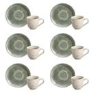 Conjunto De Xícara De Cafezinho Com Pires 06 Peças Bio Moss Porto Brasil Conjunto De Xícara De Cafezinho Com Pires 06 Peças Bio Moss Porto Brasil