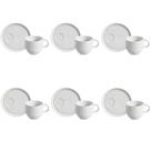 Conjunto De Xícara De Chá Empilhável Com Pires 06 Peças Linhas New White Porto Brasil Conjunto De Xícara De Chá Empilhável Com Pires 06 Peças Linhas New White Porto Brasil