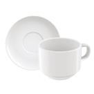 Conjunto de Xicara e Pires De Porcelana 240ml Chá Paola Tramontina 2 Peças