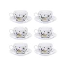 Conjunto de xicaras cha honey 160ml 6pc