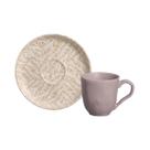 Conjunto de Xícaras Com Pires 06 Peças 120ml - Bio Stoneware Luar - Porto Brasil Conjunto de Xícaras Com Pires 06 Peças 120ml - Bio Stoneware Luar - Porto Brasil