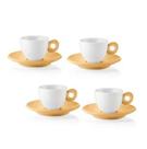 Conjunto De Xicaras De Café Com Pires Mostarda Everyday Porcelana 50Ml 4 Peças - Guzzini Conjunto De Xicaras De Café Com Pires Mostarda Everyday Porcelana 50Ml 4 Peças - Guzzini