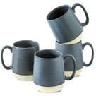 Conjunto de xícaras de café Hasense Ceramic 450 ml com alças Deep Blue