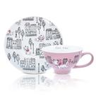 Conjunto de xícaras de chá e pires Silver Buffalo Disney The Aristocats