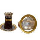 Conjunto de Xícaras de Chá Turca Sembol Rainbow Gold - 12 Peças