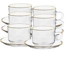 Conjunto de Xícaras de Vidro 200ml 12 Pçs N2444409 - Quanhe