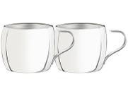 Conjunto De Xícaras Para Chá E Capuccino Aço Inox 2 Peças Tramontina