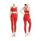 Conjunto De Yoga Feminino De Verão 2 Peças: Top Esportivo De Nylon Com Costas Cruzadas E Leggings