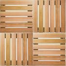 Conjunto Deck Madeira Pinus 4 Uni 50x50cm De Qualidade Para Garagem