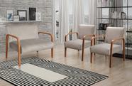 Conjunto Decorativo Anita Namoradeira + Poltronas Sala, Recepção Cinza Capuccino 250