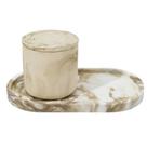 Conjunto Decorativo Marmorizado Concreto Jesmonite