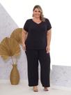 Conjunto Decote V c/ Pantalona Malha Plus