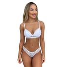 Conjunto Delicado Renda Com Bojo Sem Aro Calcinha Renda Fio