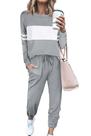 Conjunto Deportivo PRETTYGARDEN 2 Piezas Gris Claro Mediano