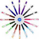 Conjunto descartável de canetas-tinteiro Zonon de 16 peças de tinta colorida