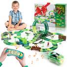 Conjunto Dino Race Track Krenzo 300+ peças com Dinosaur Age 4-7+