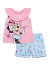 Conjunto Disney Minnie Mouse Regata e Shorts para Meninas Pequenas 4T