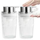 Conjunto dispensador de sabão espumante AZMOYAC 300mL, pacote com 2 unidades de vidro