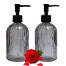 Conjunto dispensador de sabonete YYTSGG Grey Glass 400 mL (pacote com 2)
