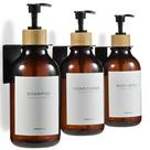 Conjunto dispensador de shampoo e condicionador MaisonNovo 500mL x3