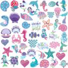 Conjunto DIY de 48 peças de adesivos bordados Mermaid Iron-On da Tigeen
