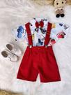 Conjunto do Relâmpago McQueen Carros com Short e Camisa para Crianças