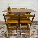 Conjunto Dobrável 120x70 Mesa com 4 Cadeiras Paraná
