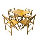 Conjunto Dobrável com Mesa e 4 Cadeiras