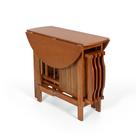 Conjunto Dobrável Prático Mesa 4 Cadeiras Mel Bar Cozinha