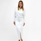 Conjunto Doce Trama Moletinho Blusa Manga Longa e Saia Midi Feminino