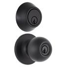 Conjunto Door Knob Deadbolt BRINKS Matte Black ANSI Grade 2 ADA