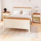 Conjunto Dormitório 1 Cama Casal 2 Mesas de Cabeceira Ananda CabeCasa MadeiraMadeira Imbuia/Offwhite